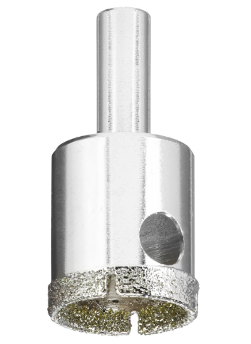 Carota diamantata pentru sticla ceramica cu prindere universala 25 mm